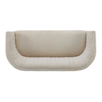 Corduroy Recessed Arm Loveseat(Beige+Walnut-65780) - Grand Goldman Shop