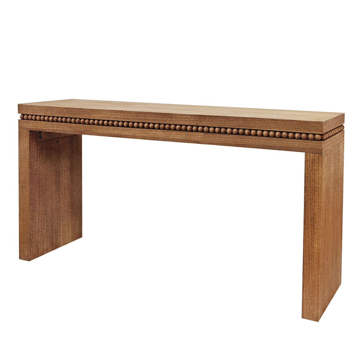 Rustic Manufactured Wood Console Table with Beaded Accent, 64L x 14W x 32H - Grand Goldman Shop