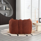 Soft Chenille Bean Bag Chair with High Resilient Foam for Living Room and Bedroom, Comfortable Square Lazy Sofa with Footstool for Adults - Grand Goldman Shop