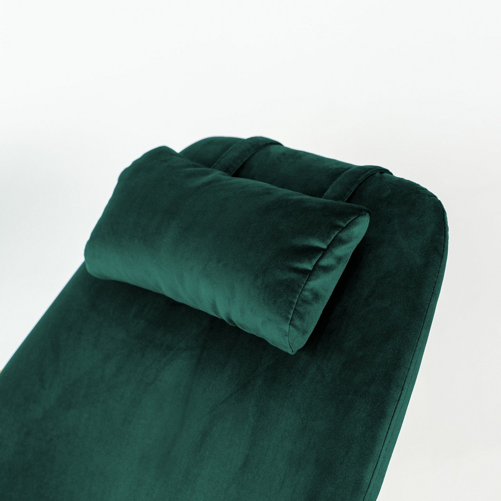 Chelsea Velvet Rocking Chair in Green with Comfortable Design for Home and Nursery for Living Room Bedroom Waiting Room 38.5'H x 27.5'W x 36'D - Grand Goldman Shop