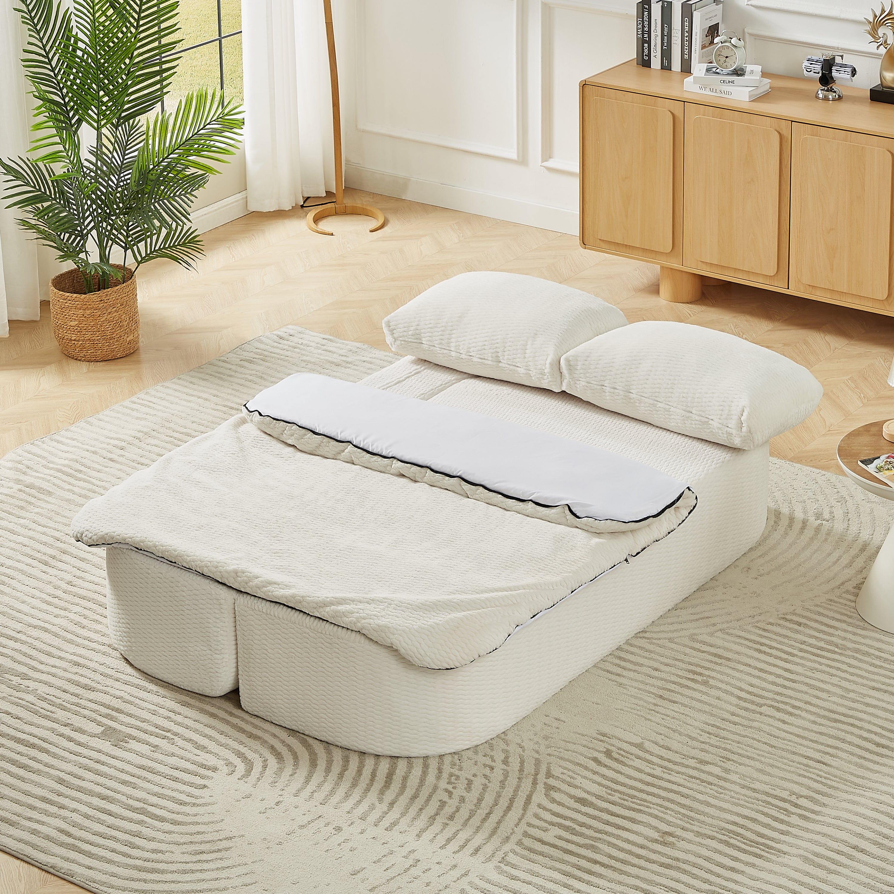 Convertible Sleeper Sofa, Modern Folding Futon Floor Foam Compression Sofa Bed Couch for Living Room Bedroom ApartmentConvertible Sleeper - Grand Goldman Shop
