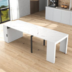 Modern Multifunctional Extendable Dining Table with Outlet, Space Saving Expanding Table with Storage for Party, Weddings, Meetings, Celebrations - Grand Goldman Shop