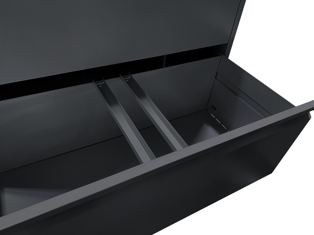 5 Drawer Metal Lateral File Cabinet , Black Filing Cabinet with Lock, Lockable File Cabinet for Home Office, Locking Metal Fi