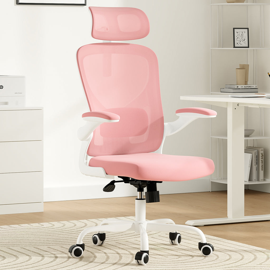 Ergonomic Office Chair, Home Office Desk Chair with Headrest, High Back Computer Chair with Armrests and Adjustable Lumbar Su