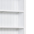 83.4' Tall Wood Bookcase with light strip,5-Tier Decor Bookshelves with Adjustable Shelves,Storage Organizer for CDs/Books,Free Standing Storage Shelves for Living Room,Home Office,White - Grand Goldman Shop