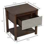 Modern Queen Bed Frame Set with 2 Nightstands, Light Gray Wood Platform Bed with Headboard and Matching Bedside Tables for Bedroom - Grand Goldman Shop