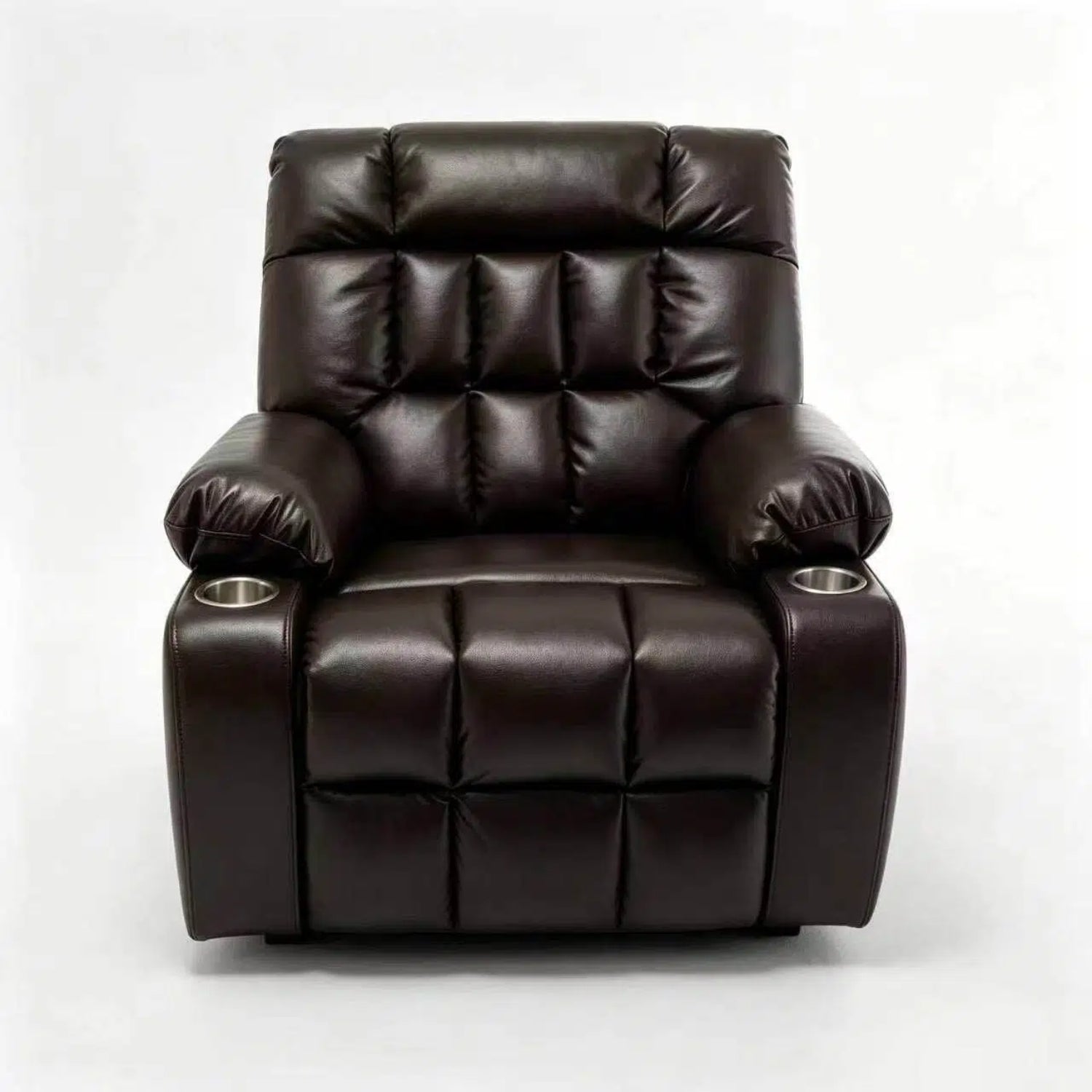 Wine Red High Density Foam Lift Chair for Big and Tall with Heat & Massage, 2 Pockets, 2 Cup Holders, Dual Remote, UL Certified OKIN Motor - Grand Goldman Shop