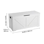 Kids Storage Bench, Wooden Toy Box Chest, Large Storage Cabinet with Safety Hinge, Toddlers Storage Bench for Playroom, Livin