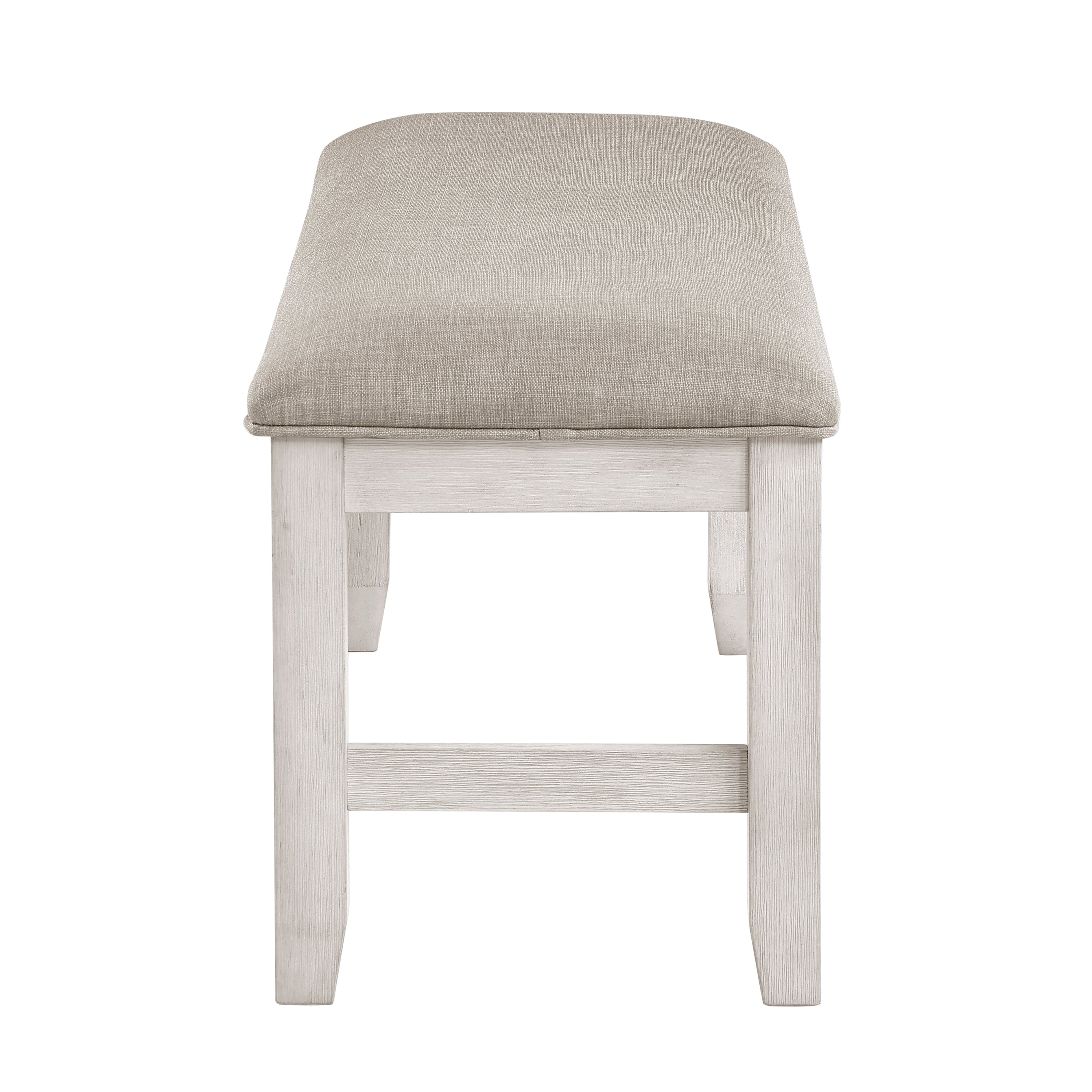 Modern Farmhouse Dining Bench Antique White Finish Upholstered Seat Wooden Furniture 1pc - Grand Goldman Shop