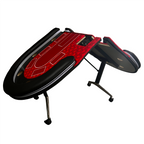 INO Design 94' Fodable Poker Table with Dealer Spot for 10 players, Red | Premium Home Decor - Grand Goldman