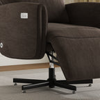 Power Swivel Recliner Chair, Electric Reclining with USB & Type-C Charging, 360° Swivel Velvet Upholstered Accent Chair, for 