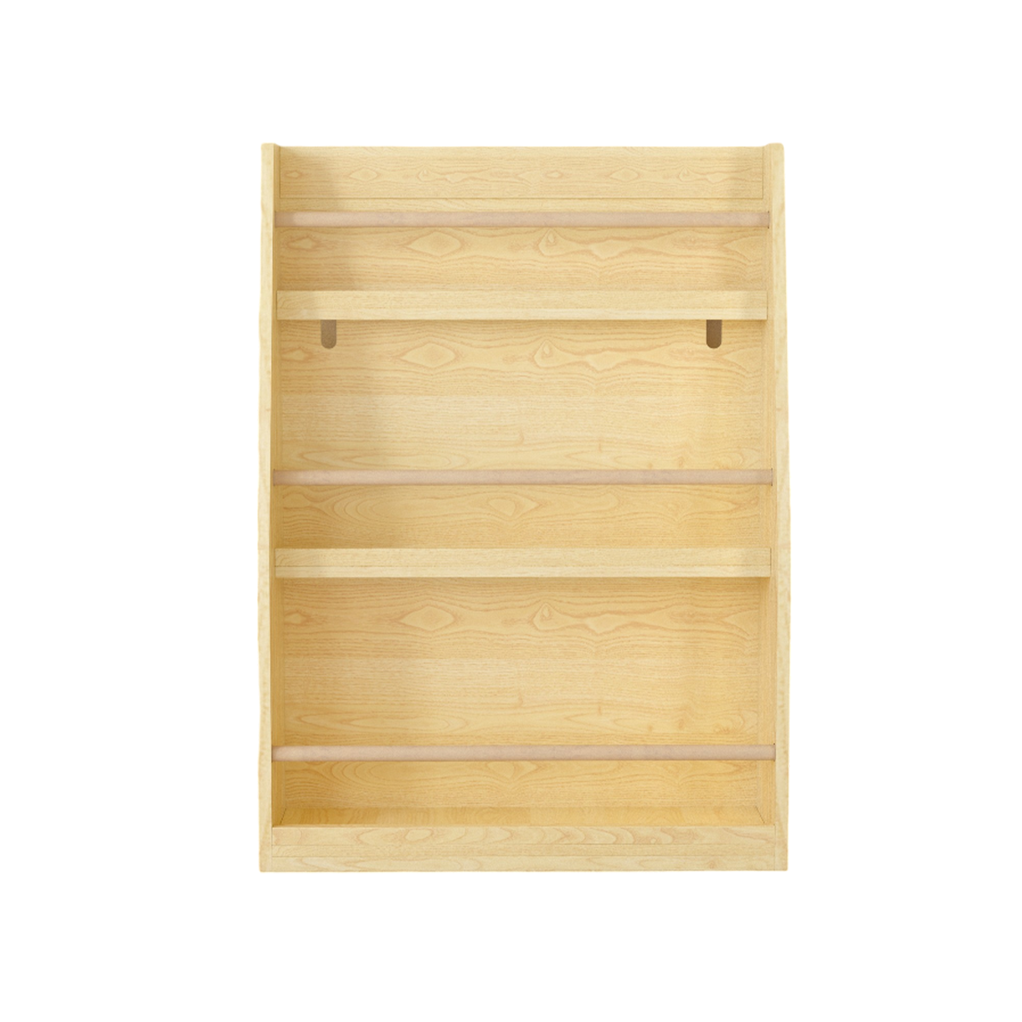 3 Tier Kids Book Shelf, Natural Finish MDF & Pine Wood Storage Rack for Playrooms, Bedrooms, and Classrooms | Premium Home De