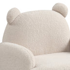 Rosella 25.5'W Beige Sherpa Bear-Shaped Kids Armchair - Grand Goldman