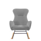 GREY teddy fabric rocking chair - Grand Goldman Shop