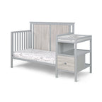 Connelly 4-in-1 Crib and Changer Combo Gray/Rockport Gray | Premium Home Decor - Grand Goldman