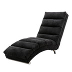 COOLMORE Luxury Upholstered Chaise Lounge Chair with Vibration for Relaxation, Modern Fixed Back Fabric Leisure Recliner Sofa for Living Room/Bedroom - Grand Goldman Shop