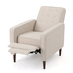 Macedonia Mid-Century Modern Button Tufted Fabric Recliner - Grand Goldman Shop