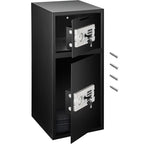 Large Double Door Security Safe Box 2.6 Cubic Feet Steel Safe Box Strong Box with Digital Lock for Money Gun Jewelry Black - 