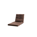 Modern Triple Fold-Down Brown Metal Frame Sofa Bed with 5 Reclining Positions and Pillow – Adjustable Upholstered Floor Couch for Gaming or Guest Room - Grand Goldman Shop