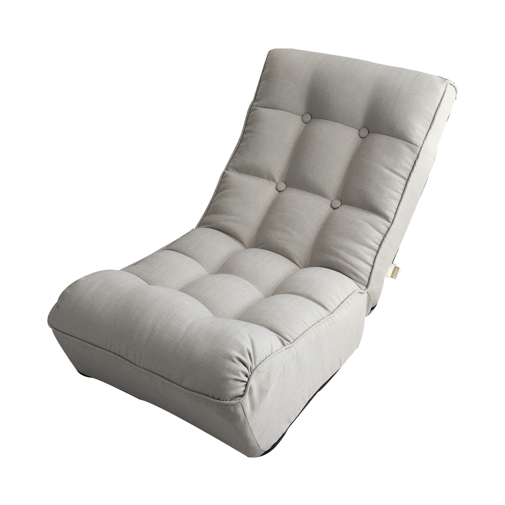 Adjustable Gray Metal Reclining Chair for Living Room and Balcony - Grand Goldman Shop