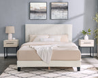 Findlay 3-Piece Bedroom Set, Plush 3D Upholstered Bed with Two Nightstands, Queen - Grand Goldman Shop