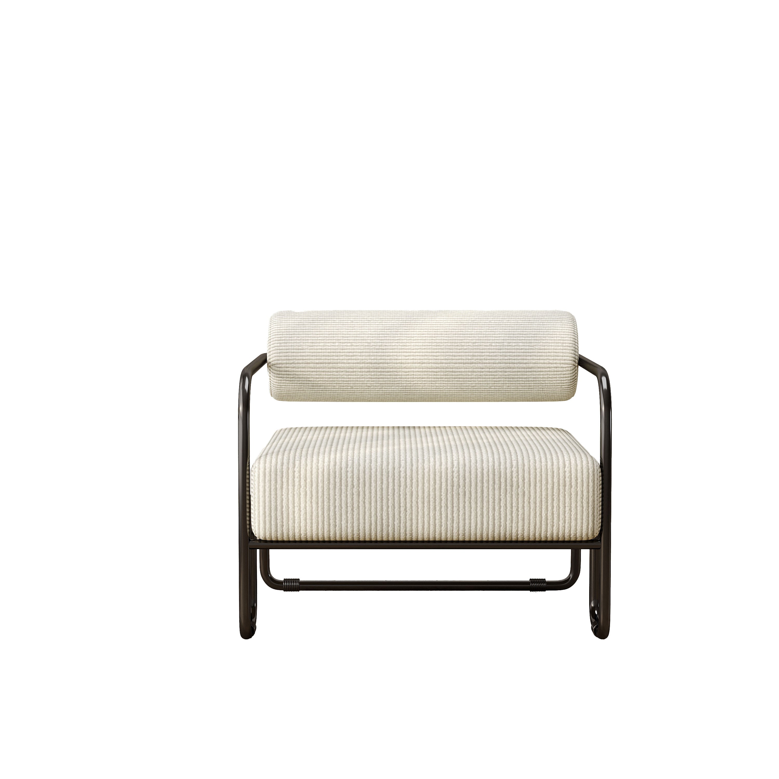 Living room iron sofa chair, lazy individual chair, balcony leisure chair (Color: Beige) - Grand Goldman Shop