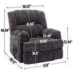 Dual Motor Heat Massage Infinite Position Up to 350 LBS Electric Power Lift Recliners with Power-Remote, Medium-firm and Heavy Duty, Grey - Grand Goldman Shop