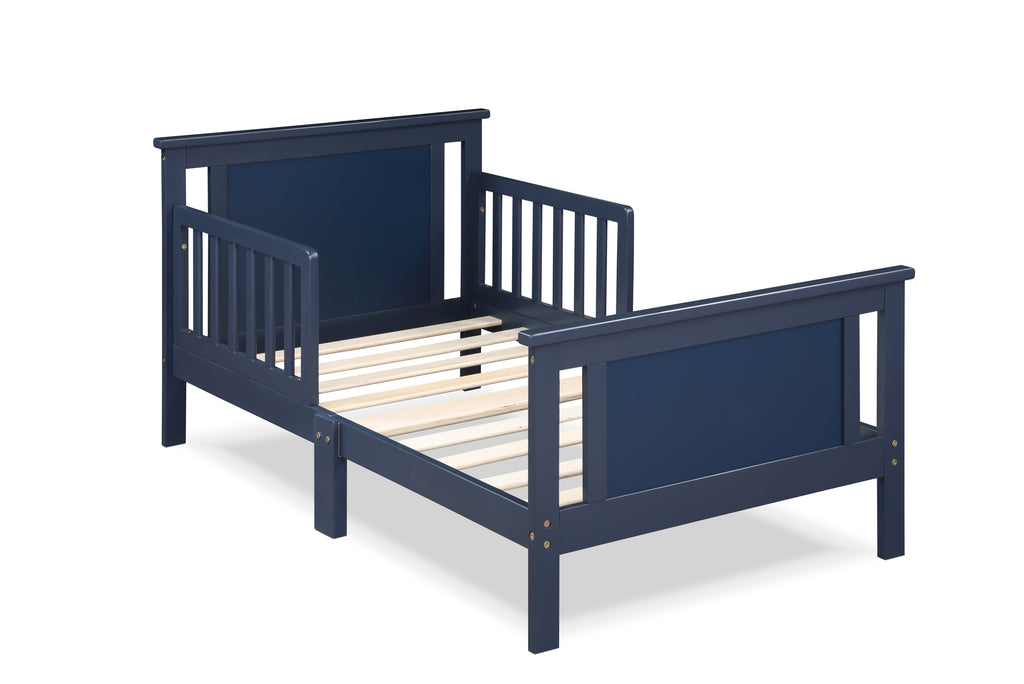 Connelly Reversible Panel Toddler Bed Midnight Blue/Vintage Walnut | Premium Home Decor - Grand Goldman