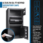 Steel Digital Keypad Large Locker Depository Safe in Black, 14 x 14 x 27.25 inches | Premium Home Decor - Grand Goldman