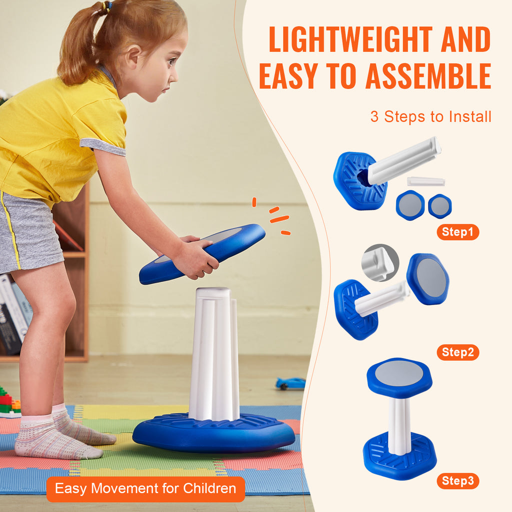 Kids Wobble Chair, Active Chair with Sponge Cushion, Wobble Stool Improves Focus, Posture and Calm Children, Ideal for School