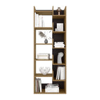 Clover 67' Tall Free standing 6-Tier Bookcase Storage Cabinet, Home Office, Living room, Bookshelf Dark Walnut - Grand Goldma