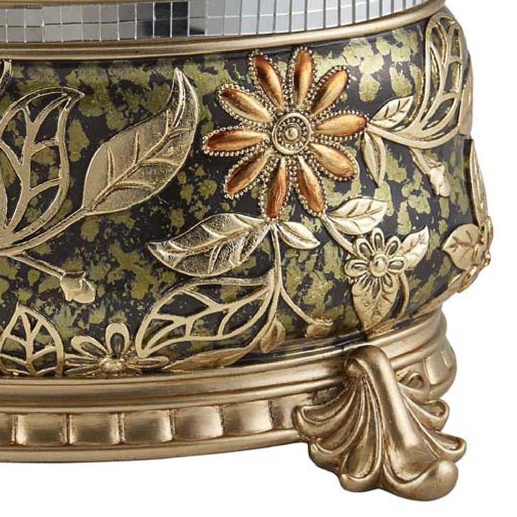 9 Inch Chrysanthemum Resin Jewelry Box - Grand Goldman Shop