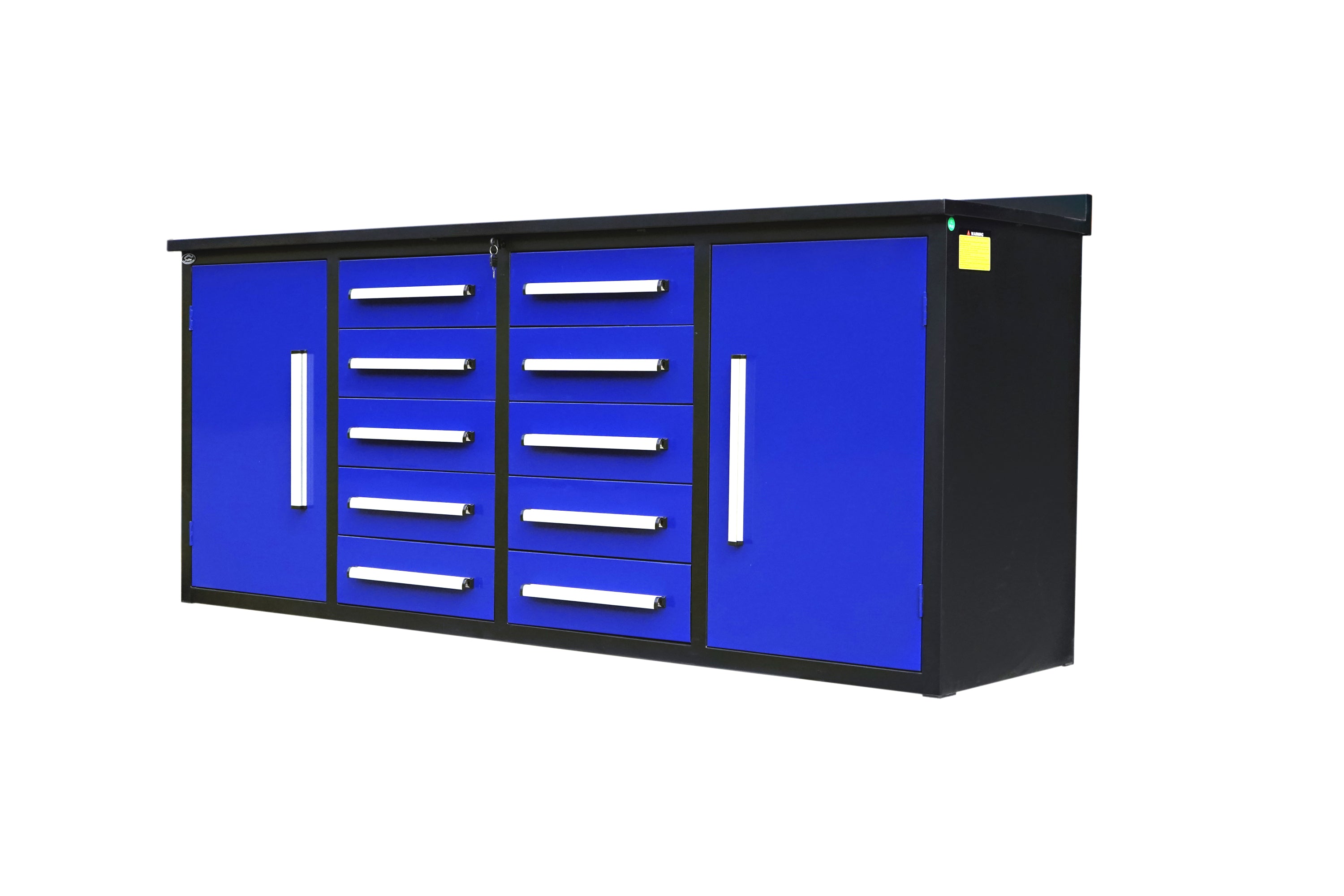 7' Storage Cabinets with Workbench (10 Drawers & 2 Cabinets) - Grand Goldman