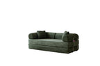 78.8' Compression Sofa,Convertible Floor Sofa Bed-with Pillow Back Support Armrest,Comfy Futon Couch Sleeper Bed,Loveseats Boneless Modular Sectional Sofa,Corduroy fabric,for Living Room,Bedroom,Green - Grand Goldman Shop
