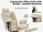 Office Chair Ergonomic 200 kg PU Leather Computer Chair with Lumbar Support and High Backrest, Ergonomic Desk Chair with Lift