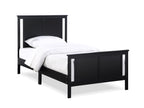 Connelly Reversible Panel Twin Bed Black/Vintage Walnut - Grand Goldman