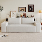 71' 3Setaser Sofa,Corduroy Fabric,Deep Seat Couches,Comfy Loveseat Sofa,No Assembly,1pcs for Living room, Bedroom,Conference room ,Apartment,White - Grand Goldman Shop