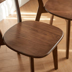 Natural Oak Dining Chair Set of 4 - Solid Wood, Comfortable Design, Walnut Finish, 19.69x18.50x31.50 inches - Grand Goldman Shop