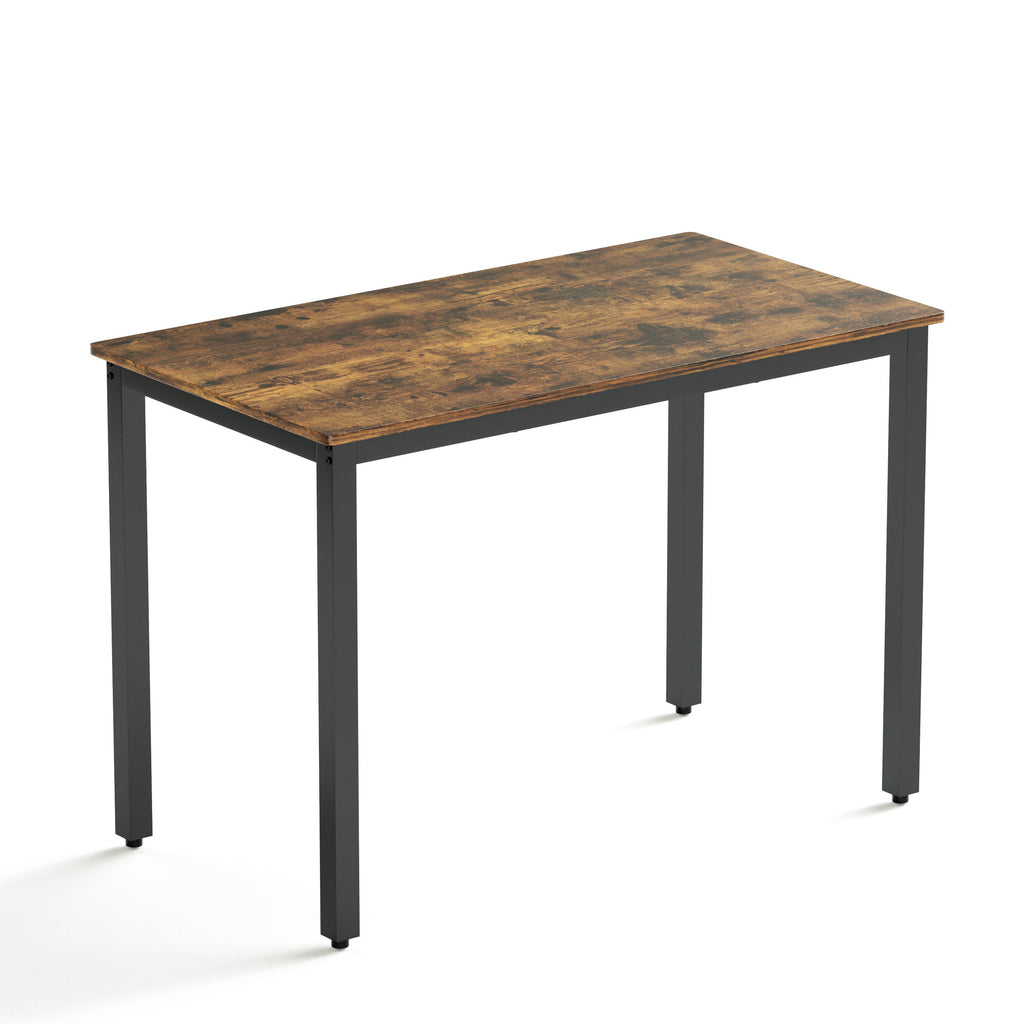 Dining Table Set, Bar Table with 2 Dining Benches, Kitchen Table Counter with Chairs, Industrial for Kitchen Breakfast Table, Living Room, Party Room, Rustic Brown and Black,43.3″L x23.6″W x 29.9″H - Grand Goldman Shop