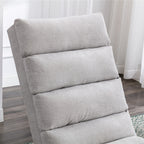 Light Grey Linen Massage Chaise Lounge Indoor with Remote Control, Ergonomic Electric Massage Lounger with 5 Modes - Grand Goldman Shop