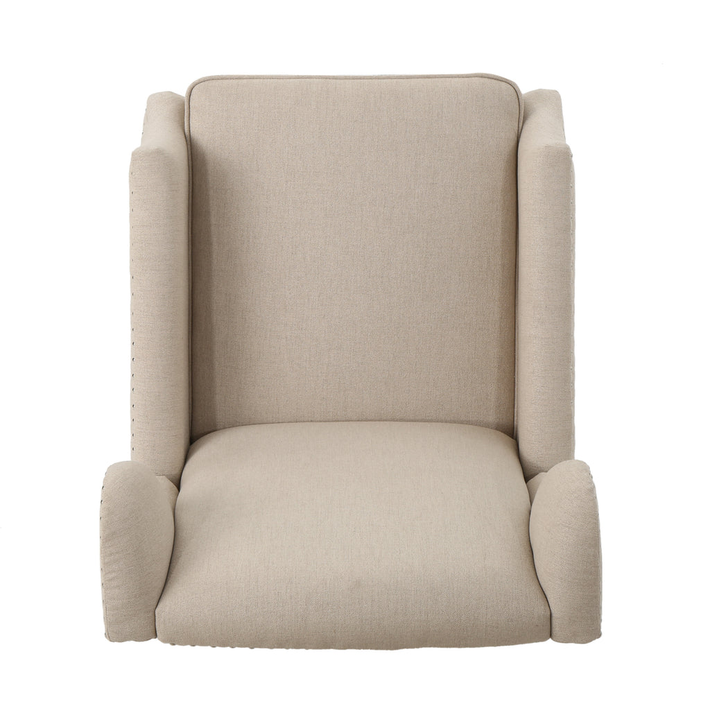 Westeros Wing Back Fabric Upholstered Recliner - Grand Goldman Shop