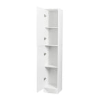 Elegant White Freestanding Cabinet with Inadjustable Shelves and Two Doors for Kitchen and Dining Room - Grand Goldman Shop