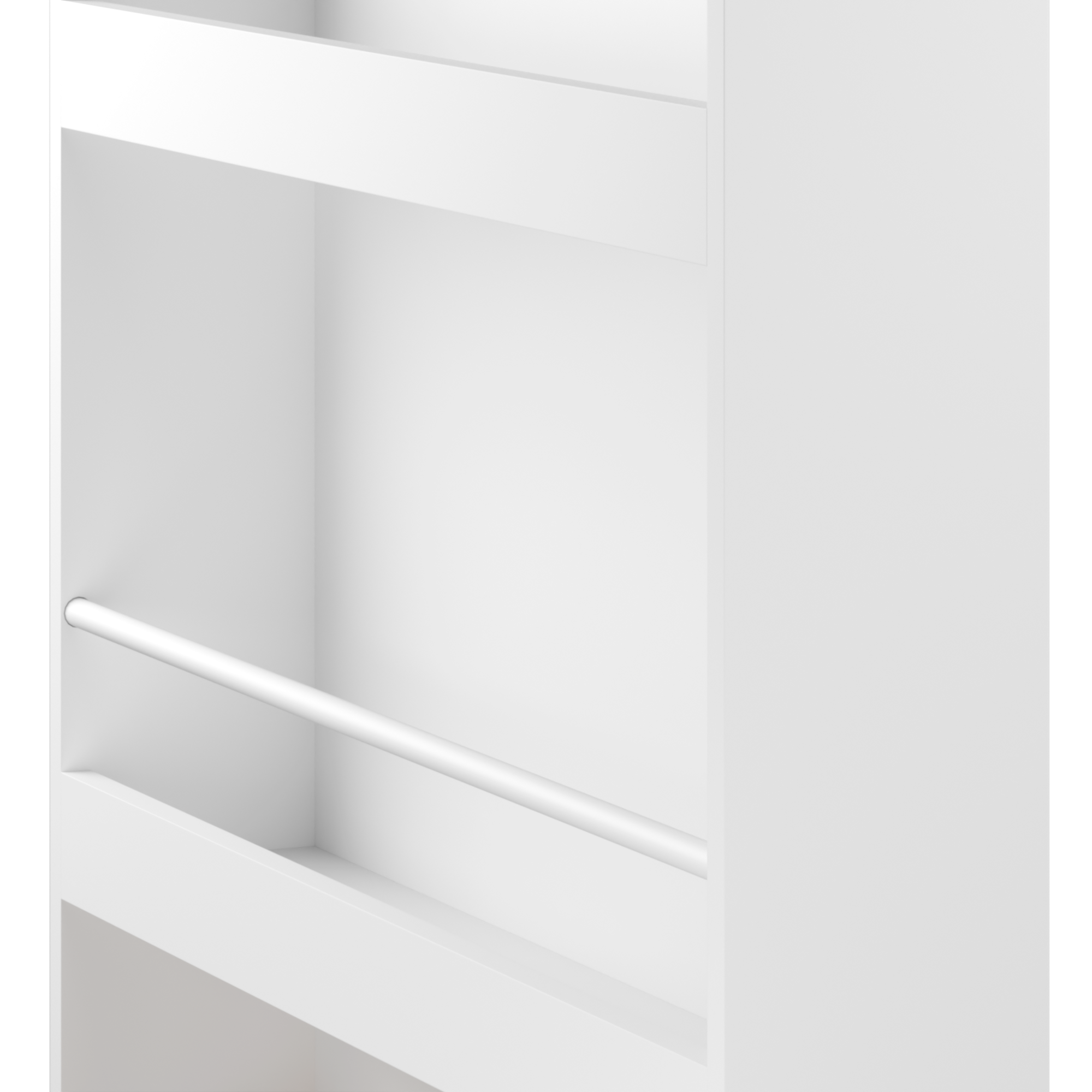 Modern White Wall-Mounted Kids Bookshelf with Natural Wood Base, 3 Front-Facing Display Shelves for Toddler Bedroom, Nursery 