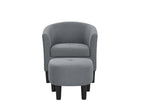 Moss 25.5' Wide Polyester Barrel Chair and Ottoman - Grand Goldman Shop