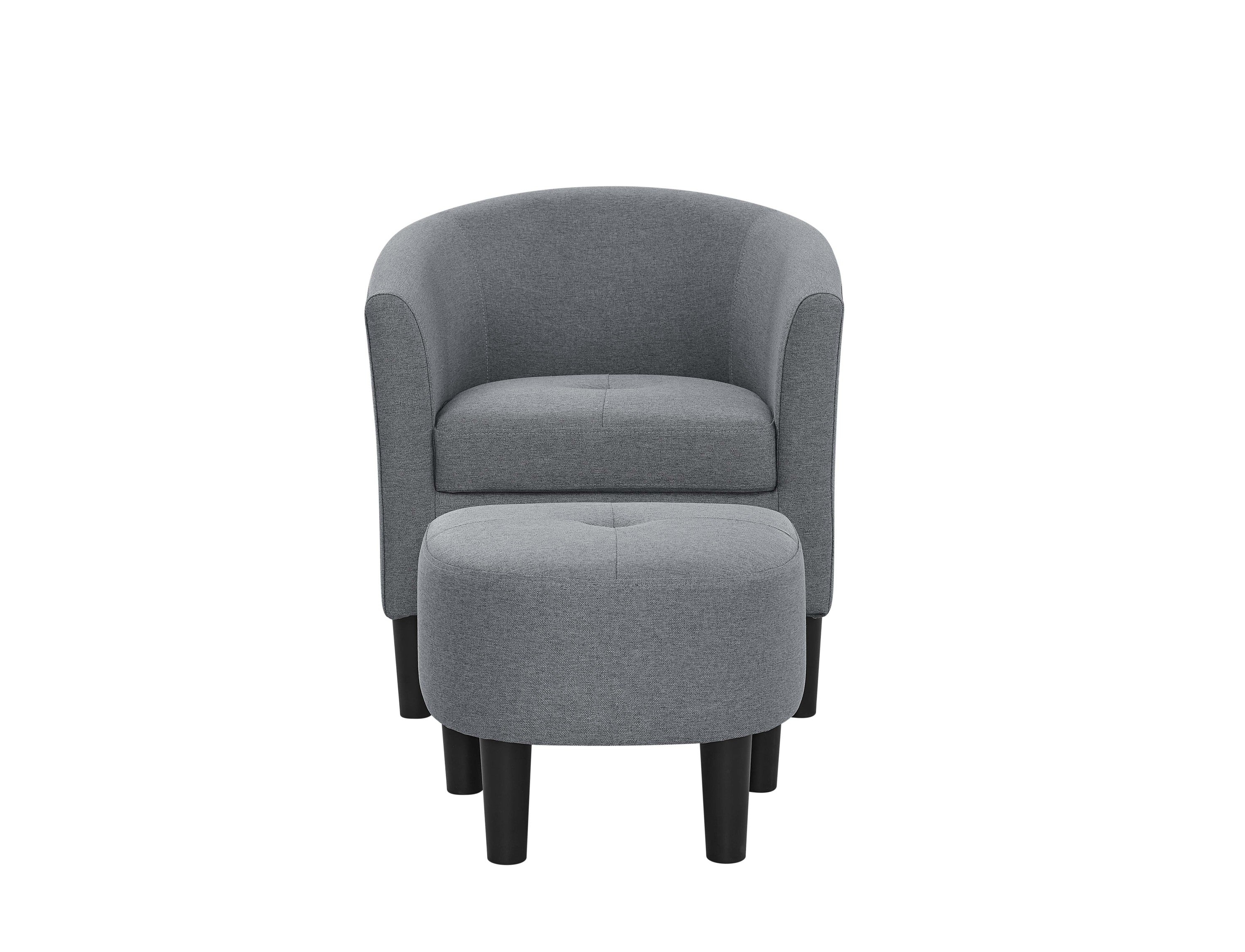 Moss 25.5' Wide Polyester Barrel Chair and Ottoman - Grand Goldman Shop