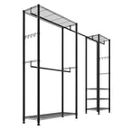 Clothing Garment Rack, Heavy Duty Clothes Rack, Freestanding Clothes Racks with Steel Frame, 800 lbs Load Capacity Closet Wardrobe with Storage Shelves for Bedroom, Clothing Store, Hallway - Grand Goldman Shop