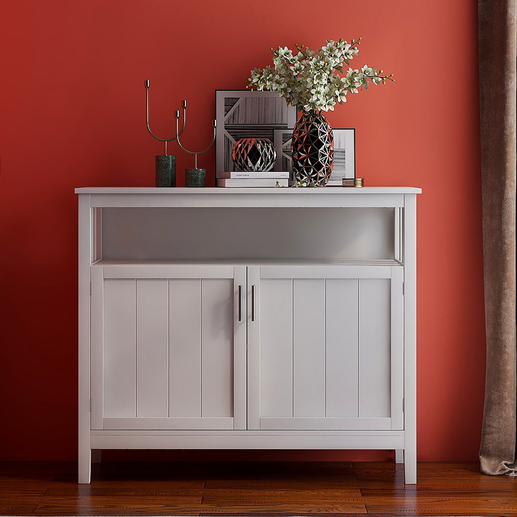 Kitchen storage sideboard and buffet server cabinet-White - Grand Goldman Shop