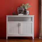 Kitchen storage sideboard and buffet server cabinet-White - Grand Goldman Shop