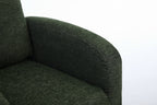 Modern Accent Rocking Chair Rocking Chair with Solid Wood Legs, Upholstered Nursery Glider Rocker, Comfy Armchair with Side Pocket, Living Room Lounge Arm Chair with High Backrest fabric - Grand Goldman Shop