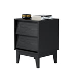 2 Set Nightstands Features Vintage-style and Bevel Design, Made of MDF, Mid Century Modern Nightstand, Night Stand for Bedroom - Grand Goldman Shop